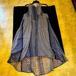 BCBGeneration Sheer Maxi Vest